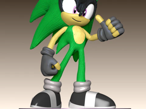 Ashura the Hedgehog 3D Print Model