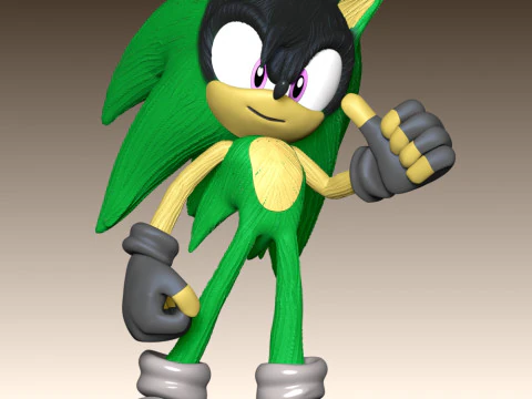 Ashura the Hedgehog 3D Print Model