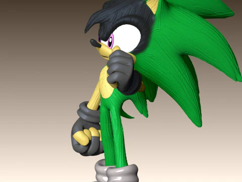 Ashura the Hedgehog 3D Print Model