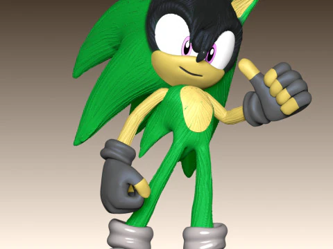 Ashura the Hedgehog 3D Print Model