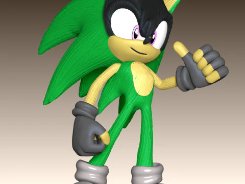 Ashura the Hedgehog 3D Print Model