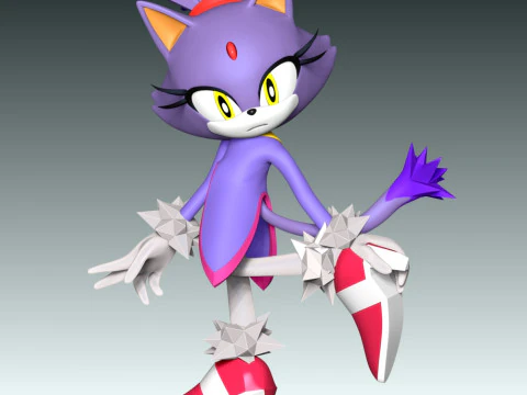 Blaze The Cat - Sonic the Hedgehog 3D Print Model