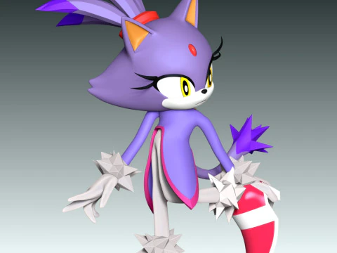 Blaze The Cat - Sonic the Hedgehog 3D Print Model