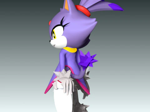 Blaze The Cat - Sonic the Hedgehog 3D Print Model