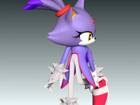 Blaze The Cat - Sonic the Hedgehog 3D Print Model