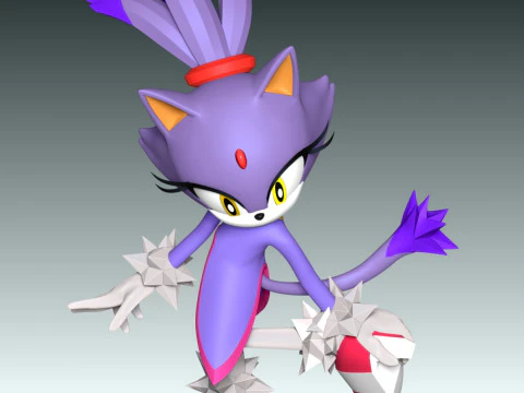 Blaze The Cat - Sonic the Hedgehog 3D Print Model