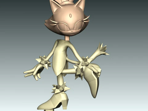Blaze The Cat - Sonic the Hedgehog 3D Print Model