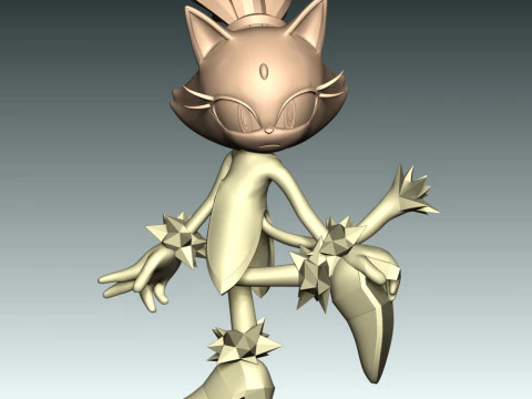 Blaze The Cat - Sonic the Hedgehog 3D Print Model