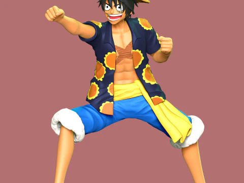 Arte dos fãs de Monkey D Luffy Modelo de Impressão 3D