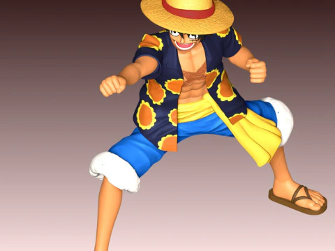 Monkey D Luffy Fan Art 3D Print Model