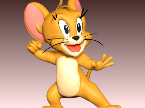 Tom Cat and Jerry Mouse 3D Print Model