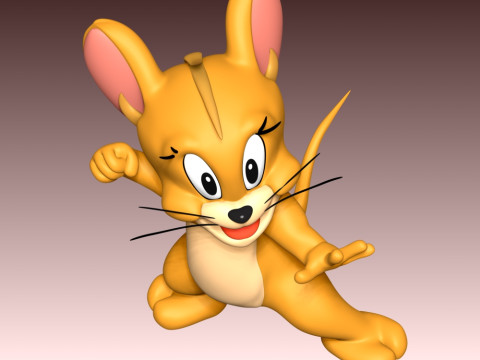 Tom Cat and Jerry Mouse 3D Print Model