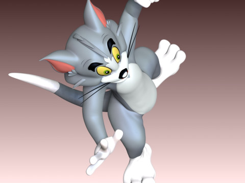 Tom Cat and Jerry Mouse 3D Print Model