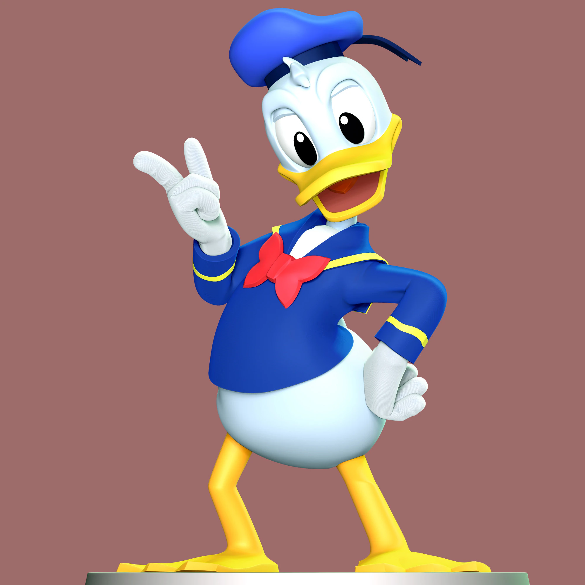 Donald Duck 3D Printing 3D Print Model .c4d .max .obj .3ds .fbx .stl .blend 