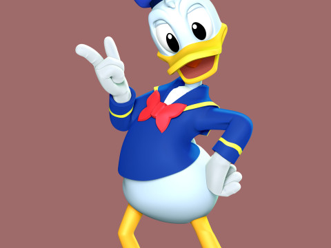 Impress&atilde;o 3D do Pato Donald Modelo de Impressão 3D