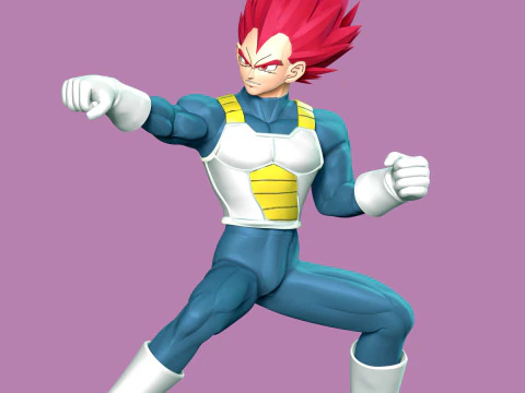 Vegeta SSJ God - Dragon Ball 3D Print Model