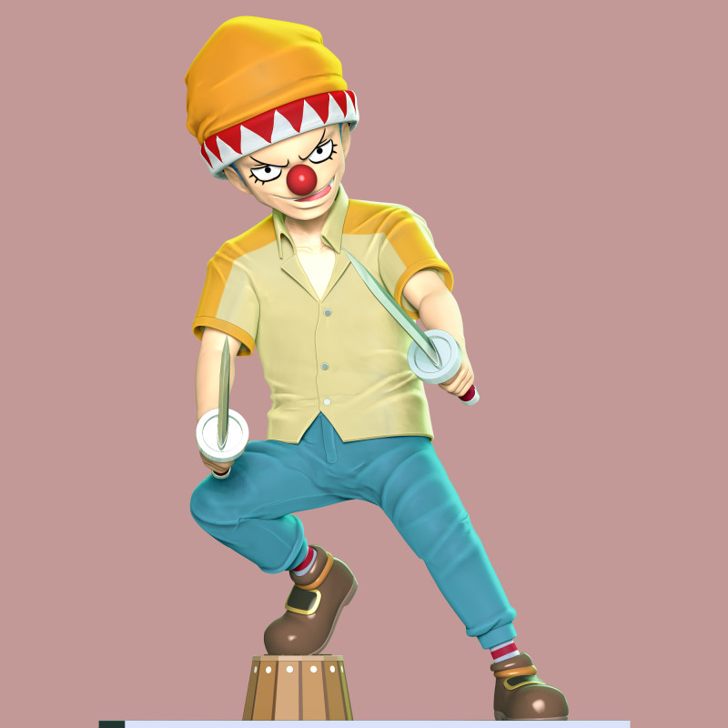 Young Buggy - One Piece 3D Print Model .c4d .max .obj .3ds .fbx .stl .blend