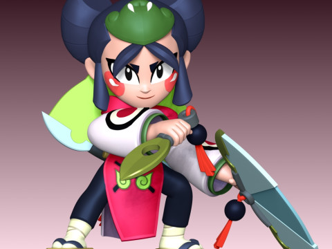 Kaze - Brawl Stars 3D Print Model