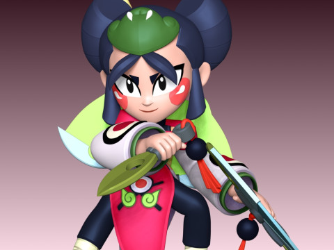 Kaze - Brawl Stars 3D Print Model