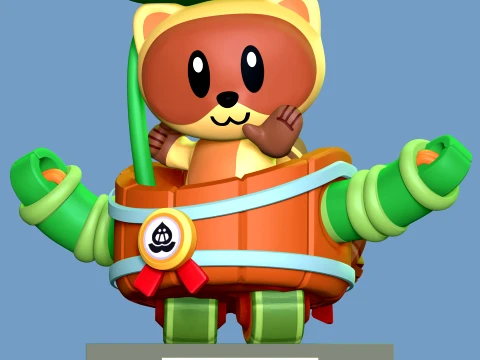Germoglio di Tanuki Modello di stampa 3D