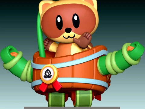 Tanuki Sprout 3D Print Model