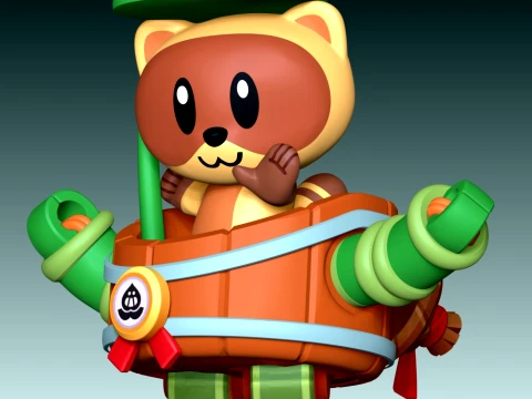 Tanuki Sprout 3D Print Model