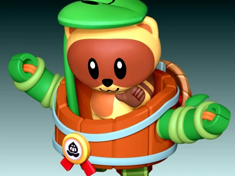 Tanuki Sprout 3D Print Model