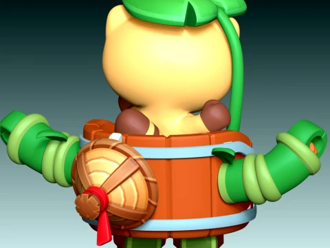 Tanuki Sprout 3D Print Model