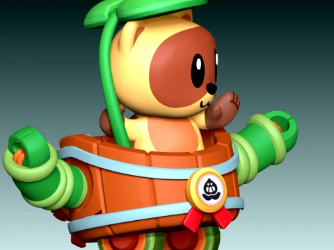 Tanuki Sprout 3D Print Model