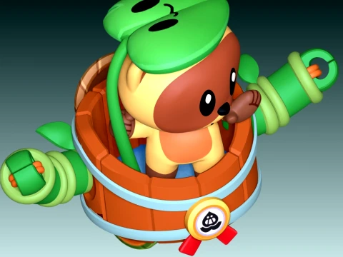 Tanuki Sprout 3D Print Model