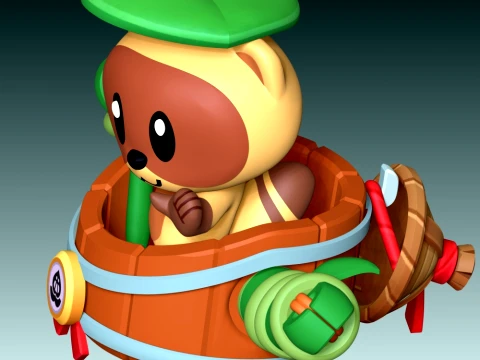 Tanuki Sprout 3D Print Model