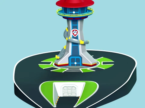 Tour de contr&ocirc;le Paw Patrol Modèles 3D en vedette