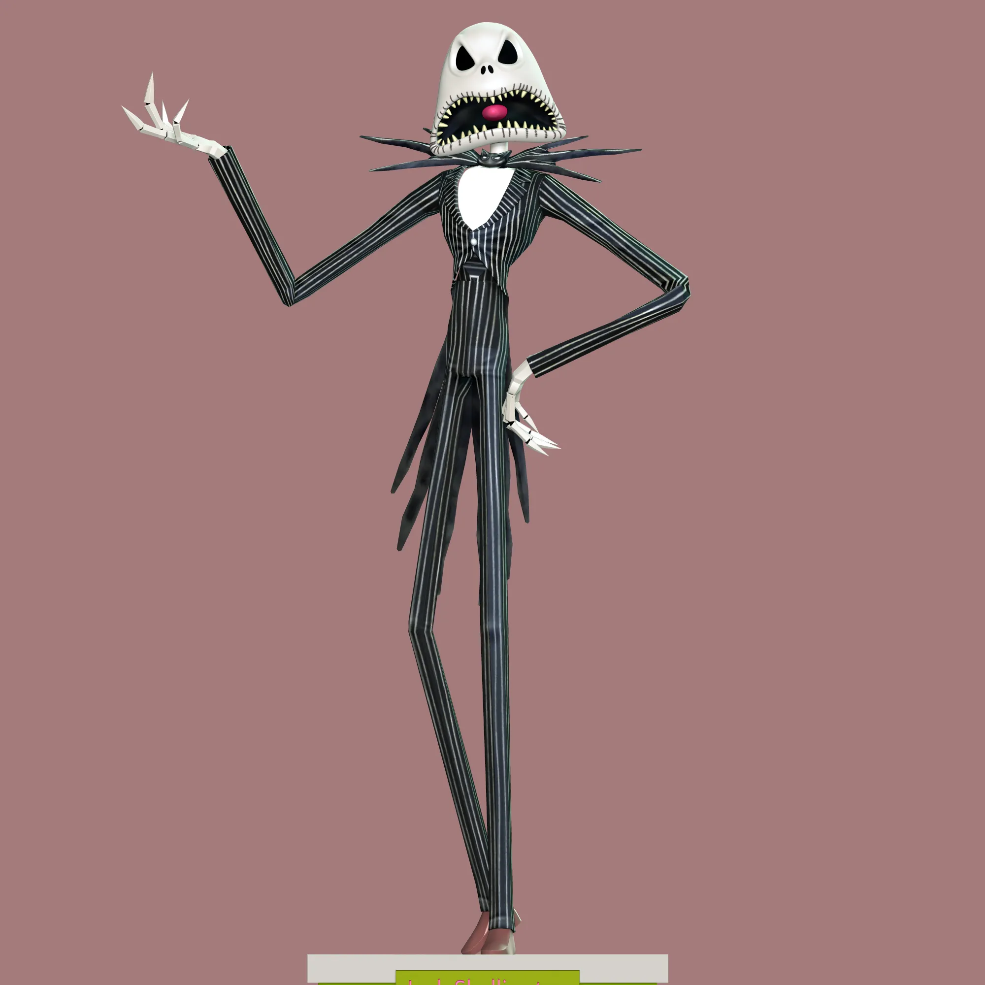 Jack Skellington 3D Print Model .c4d .max .obj .3ds .fbx .stl .blend 