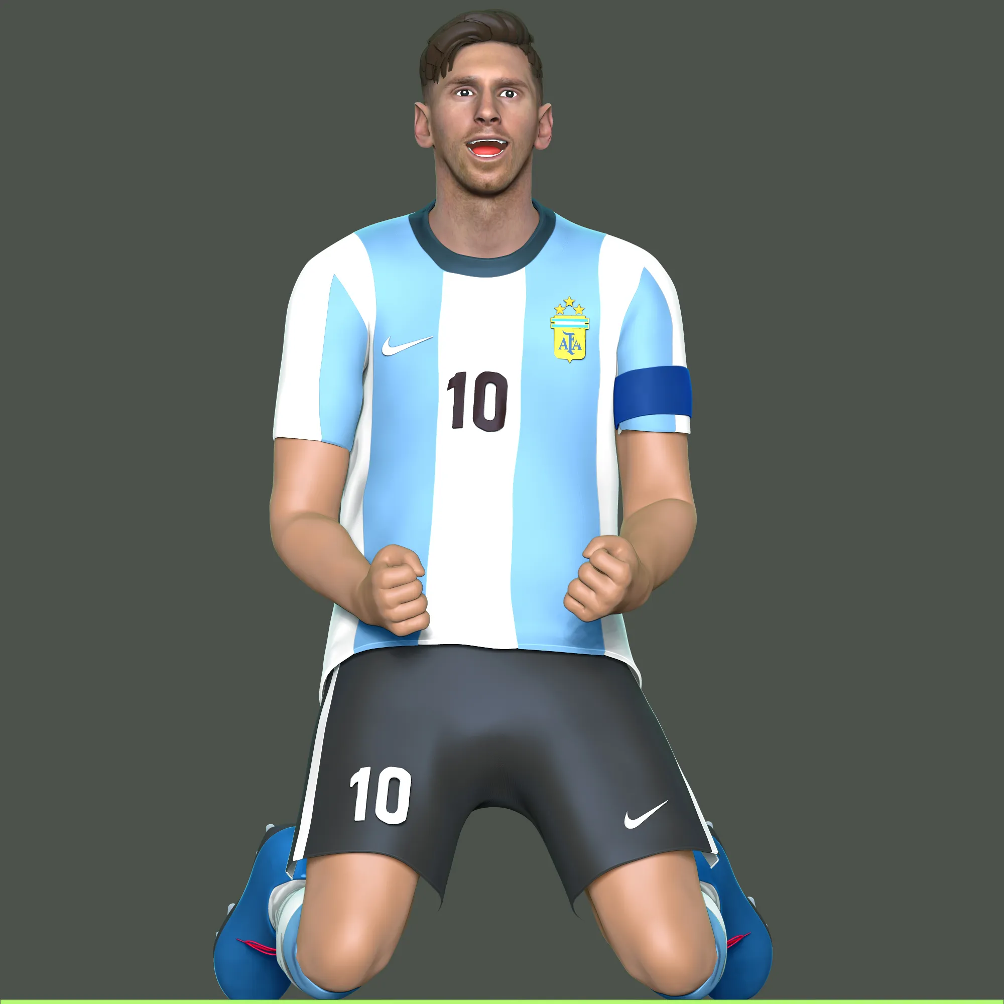 Messi D&uuml;nya Kupası 2026 3D Baskı Modeli .c4d .max .obj .3ds .fbx .stl .blend 