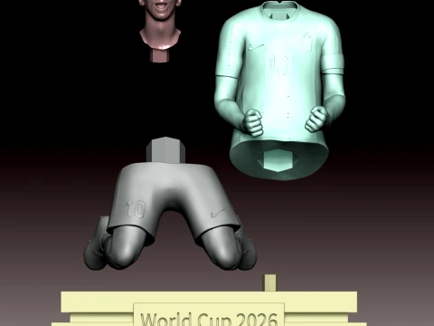 Messi D&uuml;nya Kupası 2026 3D Baskı Modeli
