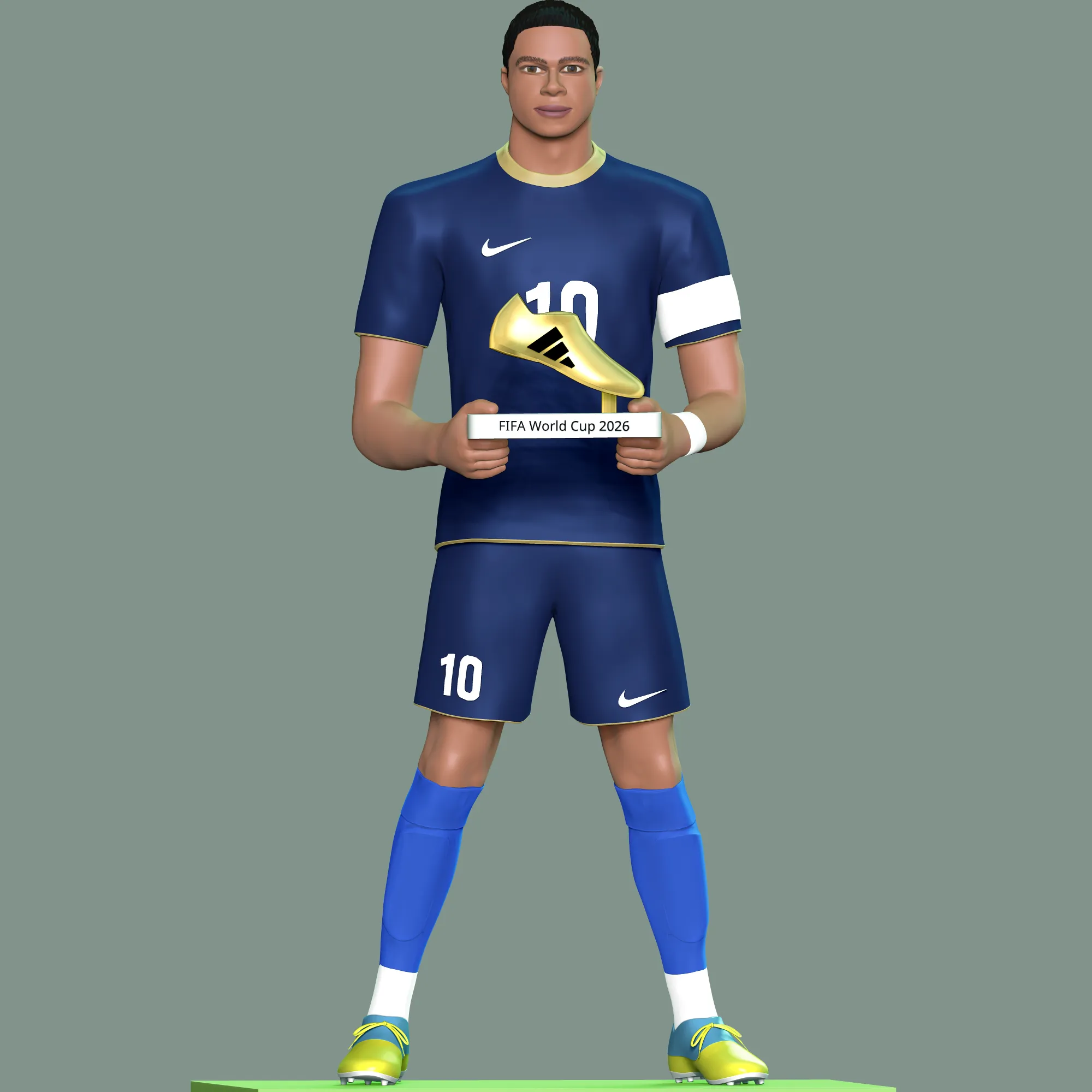 Kylian Mbapp 2026 3D Print Model .c4d .max .obj .3ds .fbx .stl .blend