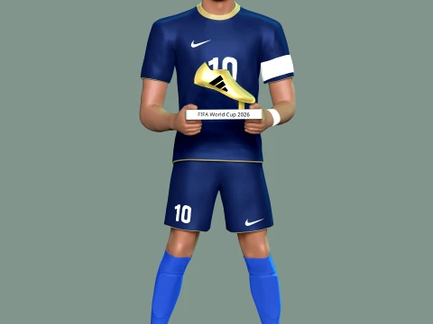 Kylian Mbappe 2026 Modello di stampa 3D