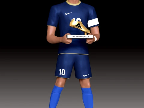 Kylian Mbapp 2026 3D Print Model
