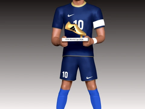Kylian Mbapp 2026 3D Print Model