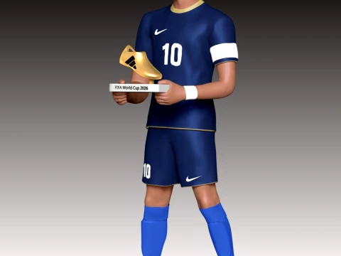 Kylian Mbapp 2026 3D Print Model