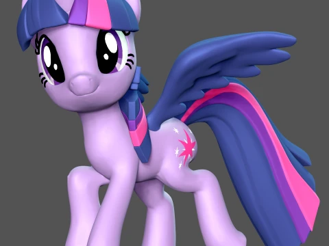 Twilight Sparkle Fan Art 3D Print Model