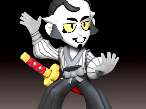 Gray Samurai - Brawl Stars 3D Print Model