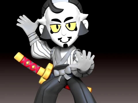 Gray Samurai - Brawl Stars 3D Print Model