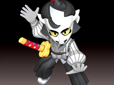 Gray Samurai - Brawl Stars 3D Print Model