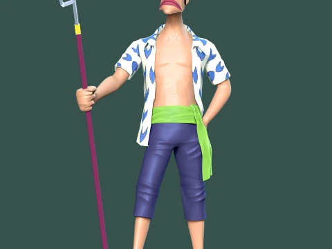 Fish Man Fork - One Piece 3D Print Model