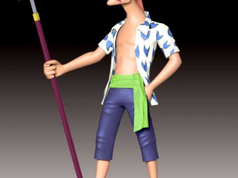 Fish Man Fork - One Piece 3D Print Model