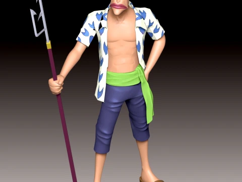Fish Man Fork - One Piece 3D Print Model