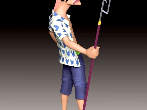 Fish Man Fork - One Piece 3D Print Model