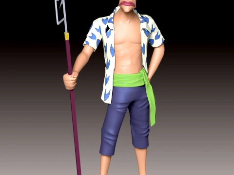 Fish Man Fork - One Piece 3D Print Model