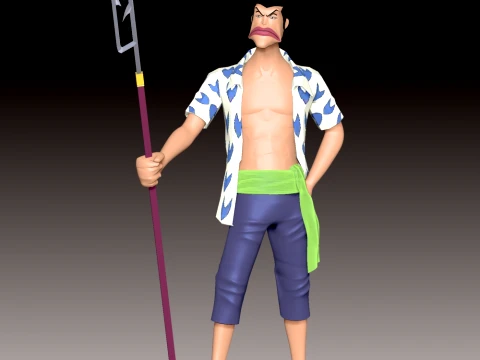 Fish Man Fork - One Piece 3D Print Model